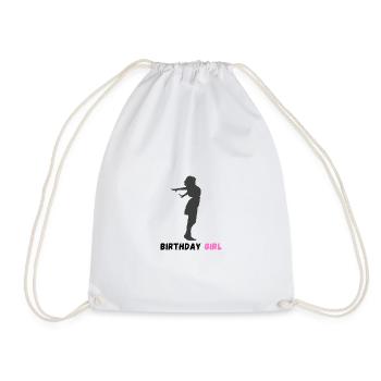 Birthday girl - Drawstring Bag - white - Front