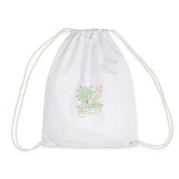 Green Groove DJ Plants - Drawstring Bag - white - Front