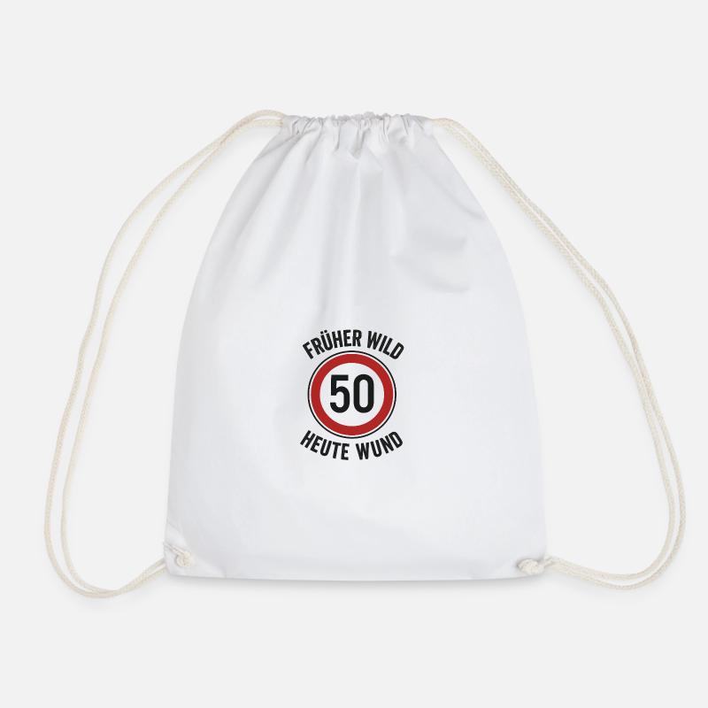50 iger - Humor - Turnbeutel - Weiß