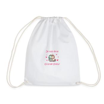 Je vais etre grande soeur - Sac de sport léger - blanc - Devant