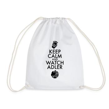 KEEP CALM AND WATCH ADLER #Waldstadion #Adlerfans - Turnbeutel - Weiß - Vorne
