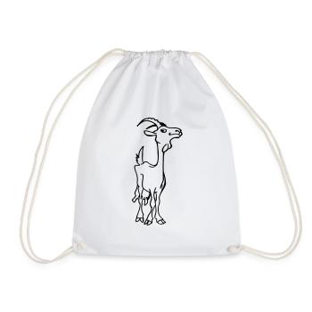 Chèvre - Sac de sport léger - blanc - Devant