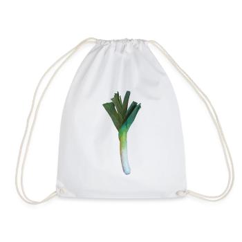 leek - Drawstring Bag - white - Front