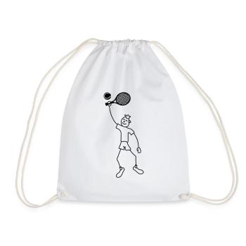 Play Tennis - Drawstring Bag - white - Front