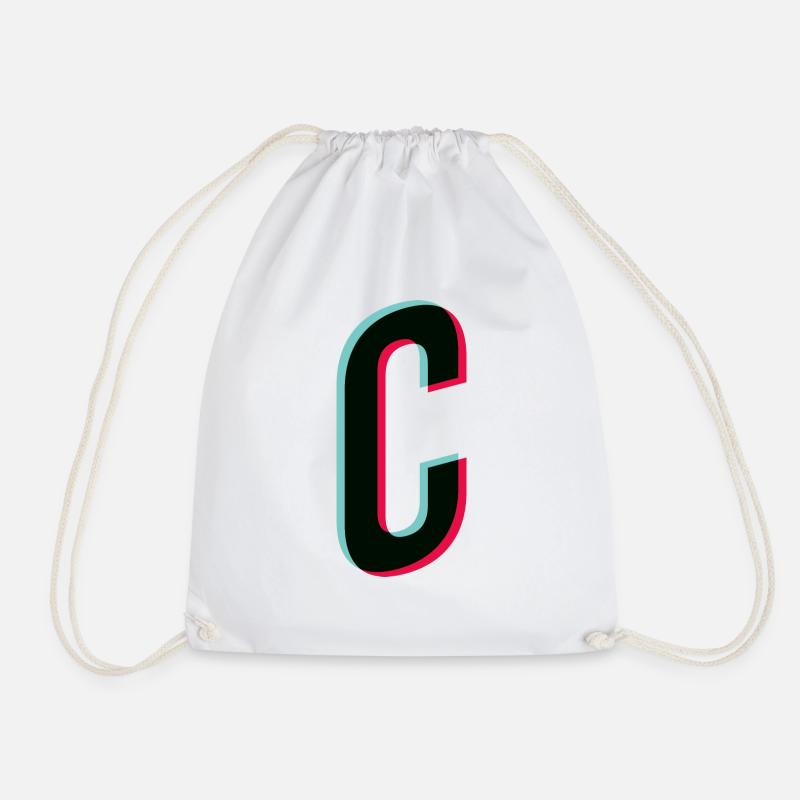 C - Buchstabe - C - Turnbeutel - Weiß