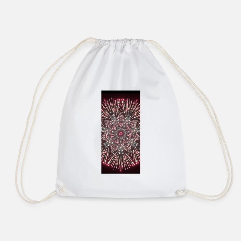 Mandala Feuerwerk - Turnbeutel - Weiß