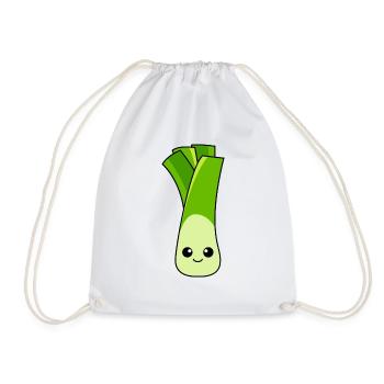 leuch comic - Drawstring Bag - white - Front