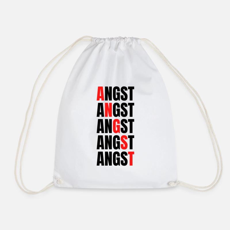 Fear - Drawstring Bag - white
