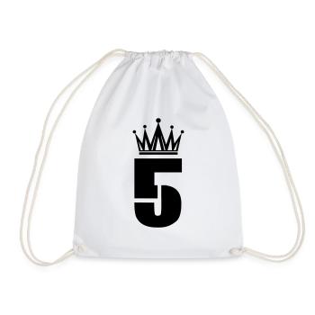 5 - Drawstring Bag - white - Front