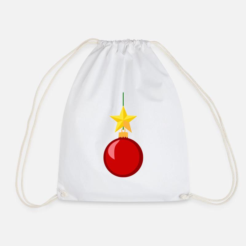 Christmas tree decorations - Drawstring Bag - white