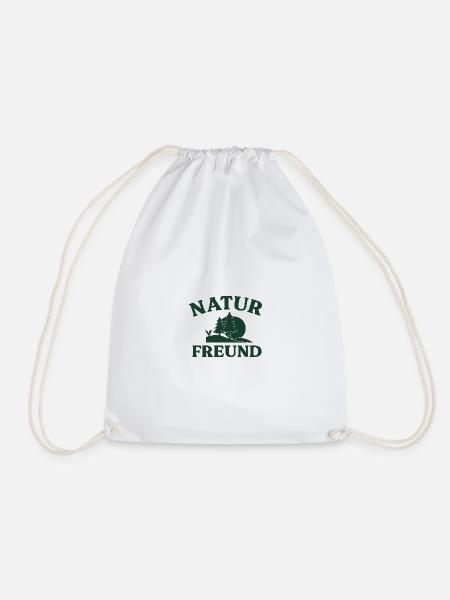 Nature lover - Drawstring Bag - white