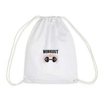 Barbell Burst Drive - Drawstring Bag - white - Front