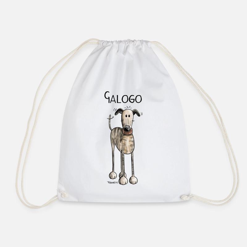 Galgo Espanol - Dog - Comic - Hund - Turnbeutel - Weiß
