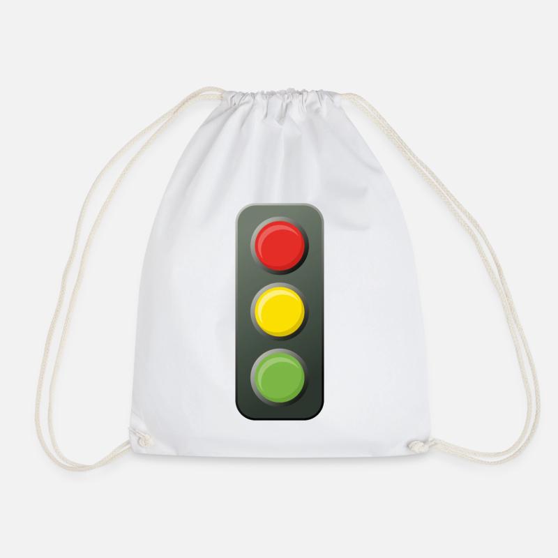 Traffic light - Drawstring Bag - white
