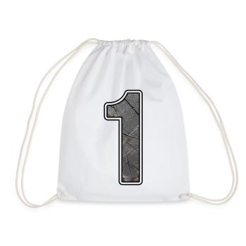 One Concrete Texture Design - Drawstring Bag - white - Front