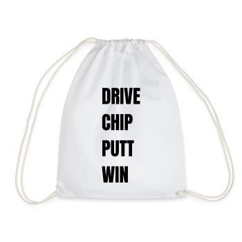 Golf Drive Chip Putt Win - Turnbeutel - Weiß - Vorne