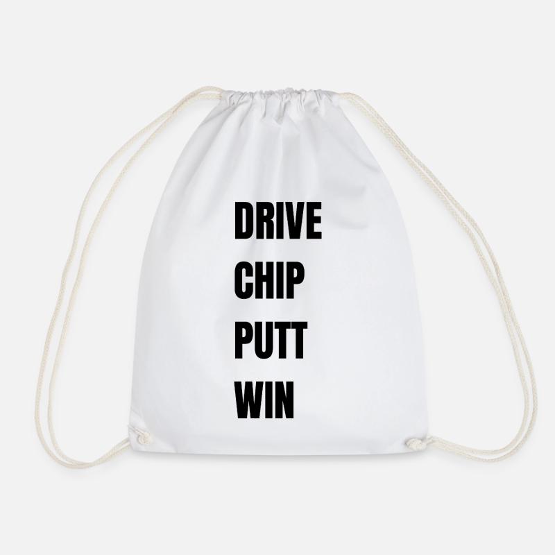Golf Drive Chip Putt Win - Turnbeutel - Weiß