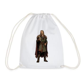 Guerrier viking avec calice et fourrure - Sac de sport léger - blanc - Devant