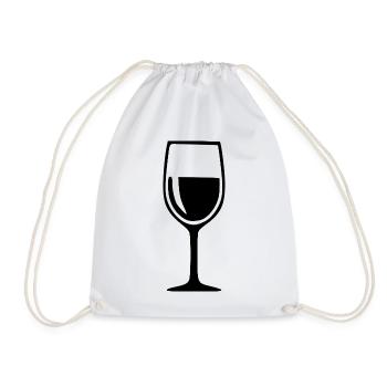Verre de vin Cadeau de vin Black Grapevine - Sac de sport léger - blanc - Devant