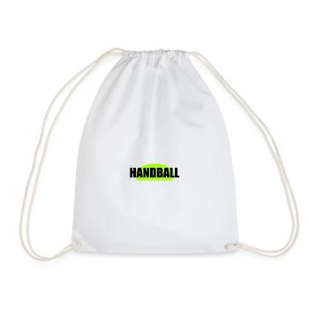 Impression néon vert néon de handball - Sac de sport léger - blanc - Devant