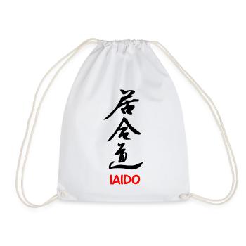 Iaido art of drawing the sword - Drawstring Bag - white - Front