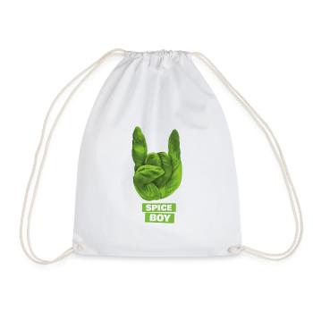 Spiceboy - Basil - Devil Horns - Rock 'n' Roll - Drawstring Bag - white - Front