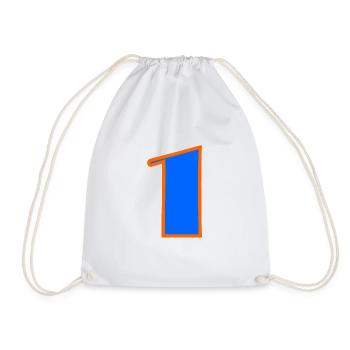 1 YEAR. 1ST ANNIVERSARY. BIRTHDAY 1 YEAR. ONE - Drawstring Bag - white - Front