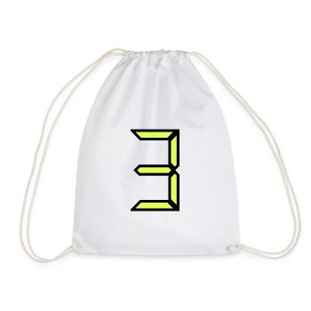 3 ANS. 3e ANNIVERSAIRE. ANNIVERSAIRE 3 ANS. 3 - Sac de sport léger - blanc - Devant