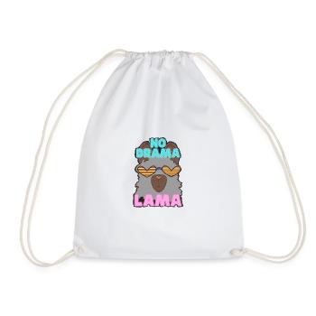NO DRAMA LAMA - Drawstring Bag - white - Front