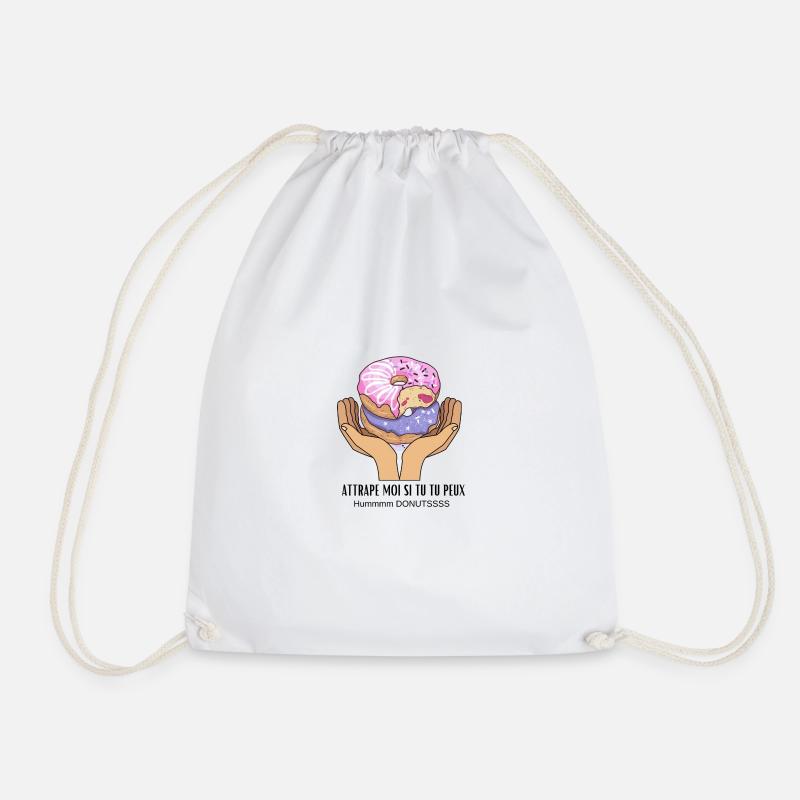 Donuts - Drawstring Bag - white