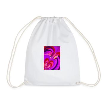 cœur psychédélique - Sac de sport léger - blanc - Devant