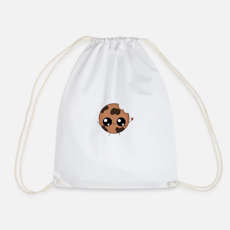 Biscuit with heart - Drawstring Bag - white
