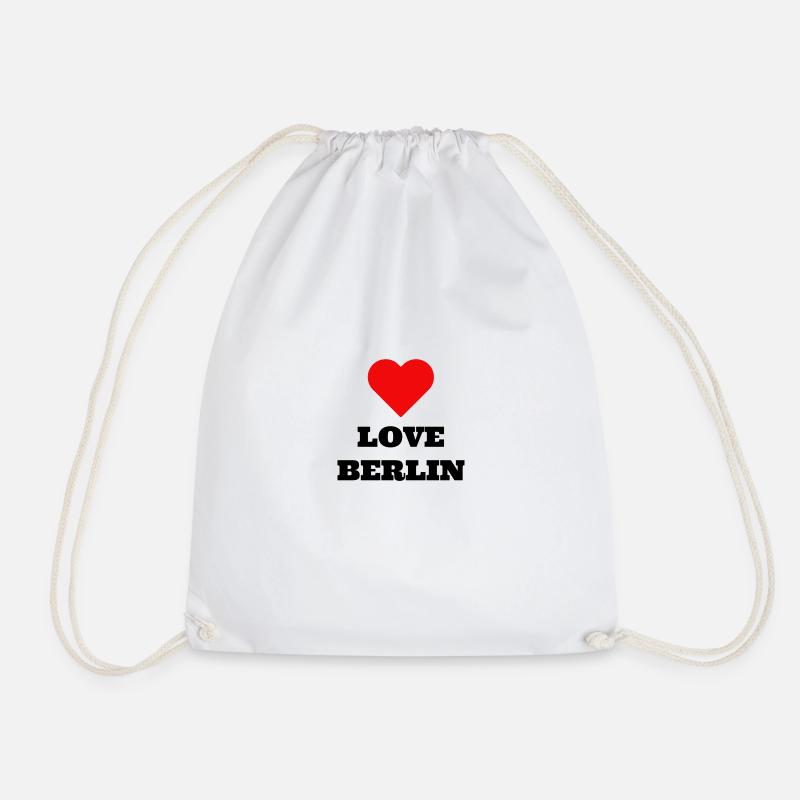 LOVE BERLIN - Drawstring Bag - white