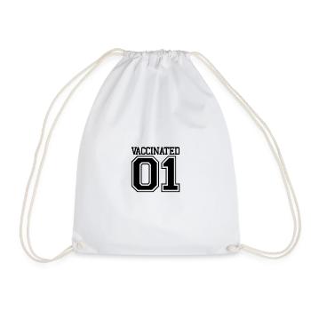 Vaccinated 01 - Vaccinate Vaccine Heroes Virus Corona - Drawstring Bag - white - Front