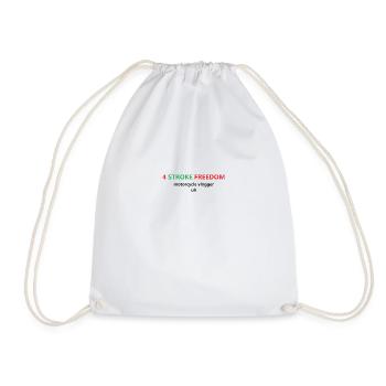 RED AND GREEN 4 STROKE FREEDOM - Drawstring Bag - white - Front