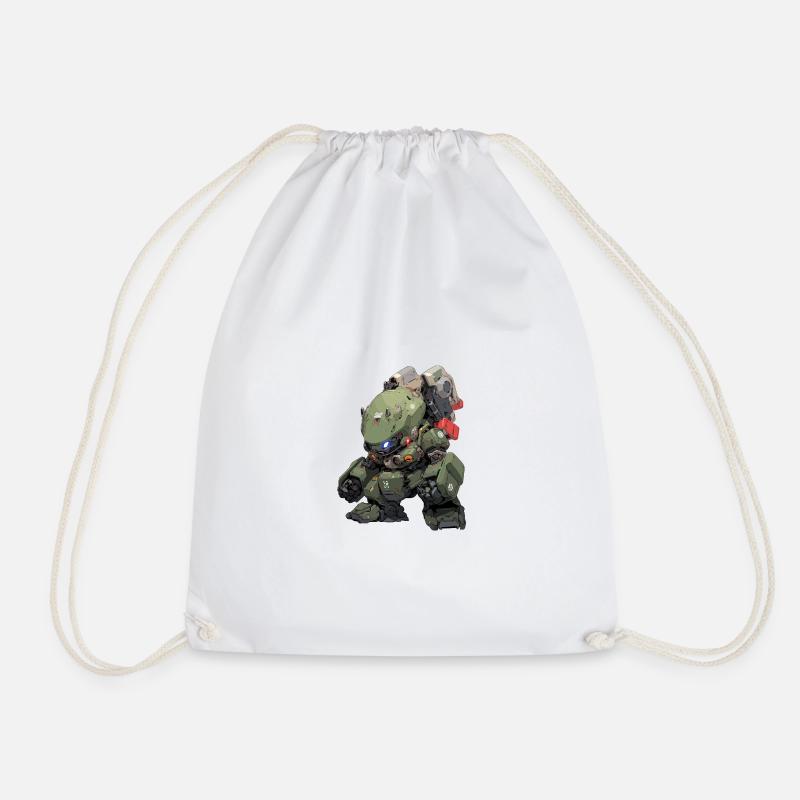 Kampf-Mech Chibi - Turnbeutel - Weiß