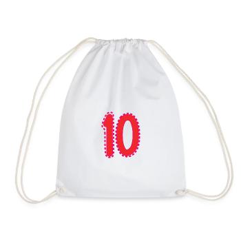 HAPPY BIRTHDAY. HAPPY BIRTHDAY. ANNIVERSARY. - Drawstring Bag - white - Front