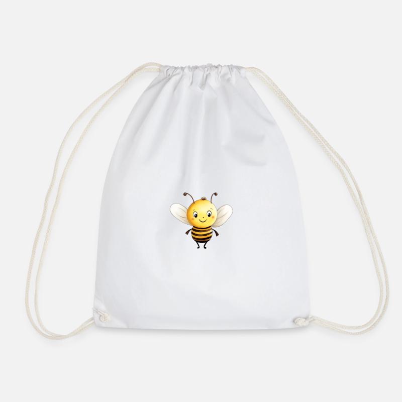 Bee Bee Class Design - Drawstring Bag - white