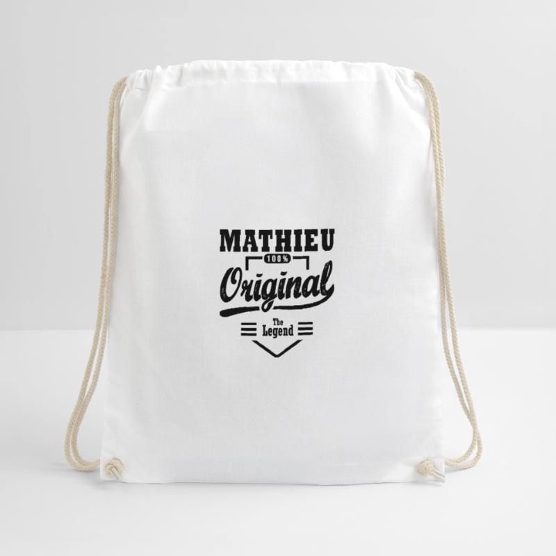 MATHIEU personalized gift first name Mathieu Drawstring Bag