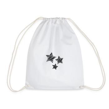 STAR. STAR. STARS. FEAST. ANNIVERSARY. CHRISTMAS - Drawstring Bag - white - Front