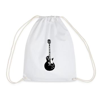 Music Instrument Guitar - Musician T-shirt Designs - Drawstring Bag - white - Front