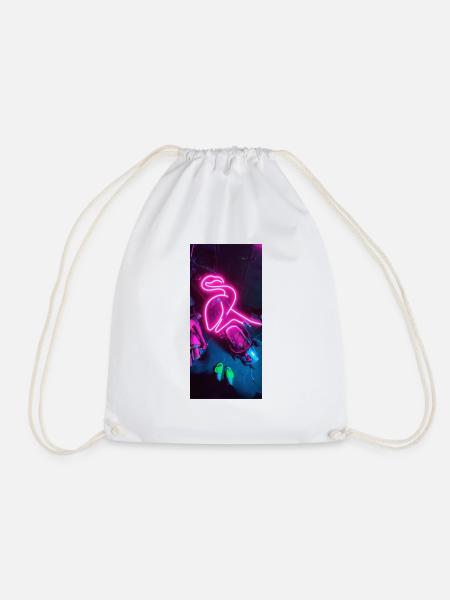 Neon Flamingo - Turnbeutel - Weiß