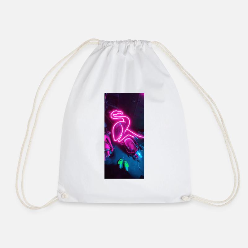 Neon Flamingo - Turnbeutel - Weiß