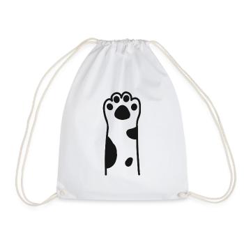 chat femelle patte de chat - Sac de sport léger - blanc - Devant