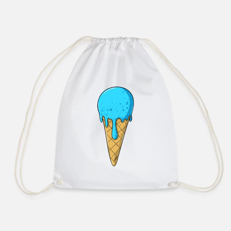 | de crème glacée | de crème glacée bleue Glace - Sac de sport léger - blanc