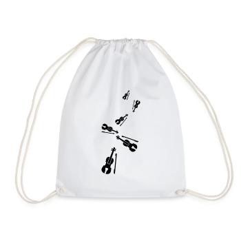 Symbole de l’icône du violon - Sac de sport léger - blanc - Devant