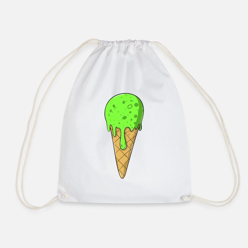 Eis | Grünes Eis Eiscreme | IceCream - Turnbeutel - Weiß