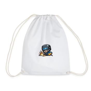 Welder Sparks Metal Industry Work Pride - Drawstring Bag - white - Front
