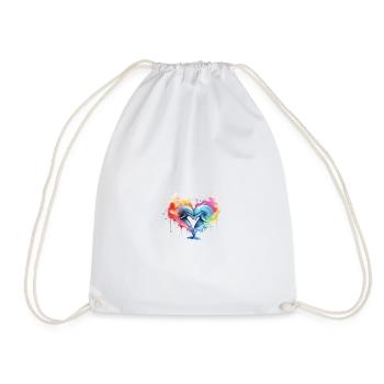 Beautiful dolphins - Drawstring Bag - white - Front