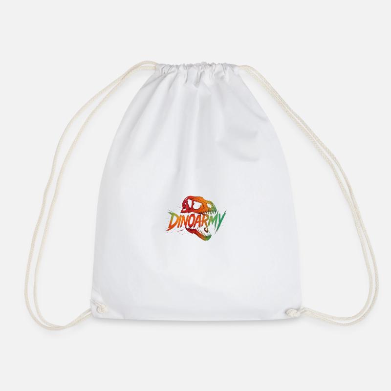 dinoarmy - Drawstring Bag - white